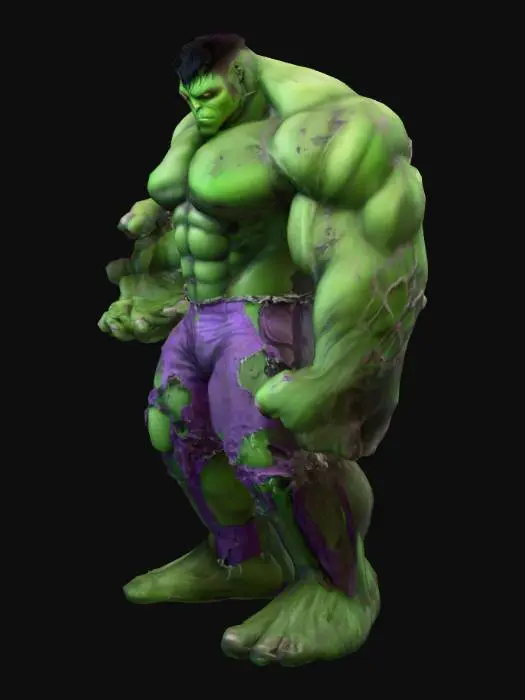3D model for Hulk Character Image