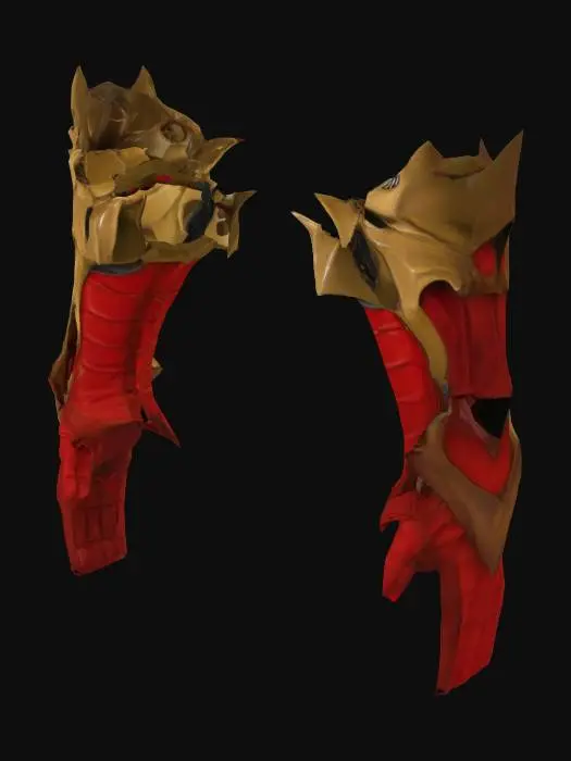 3D model for Golden Dragon Gauntlets