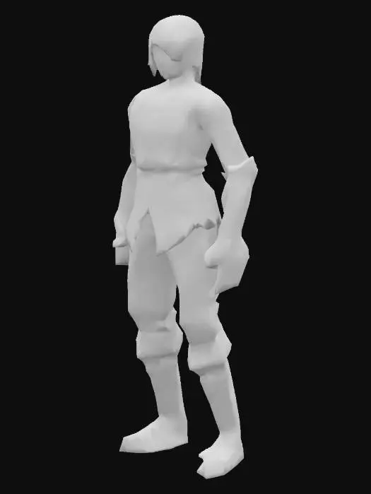 3D model for Warrior in Blue Armor