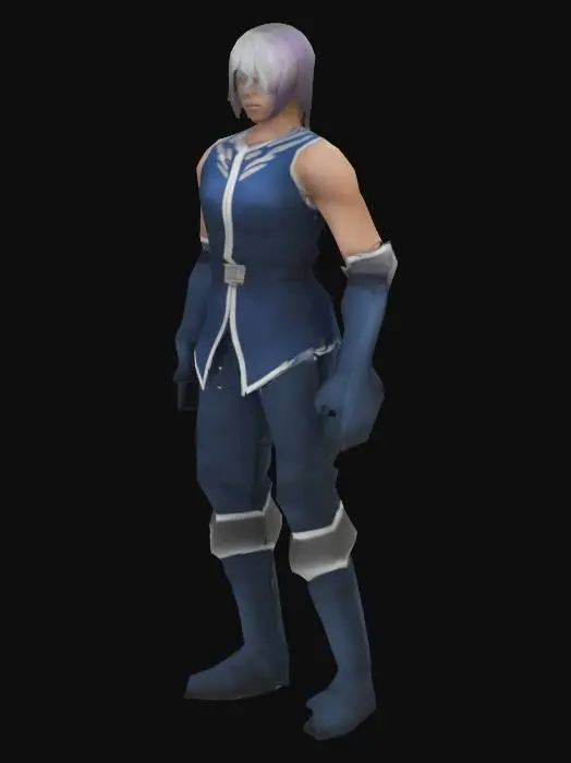 3D model for Warrior in Blue Armor