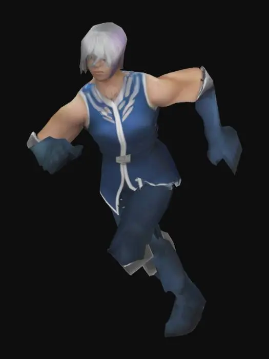 3D model for Warrior in Blue Armor