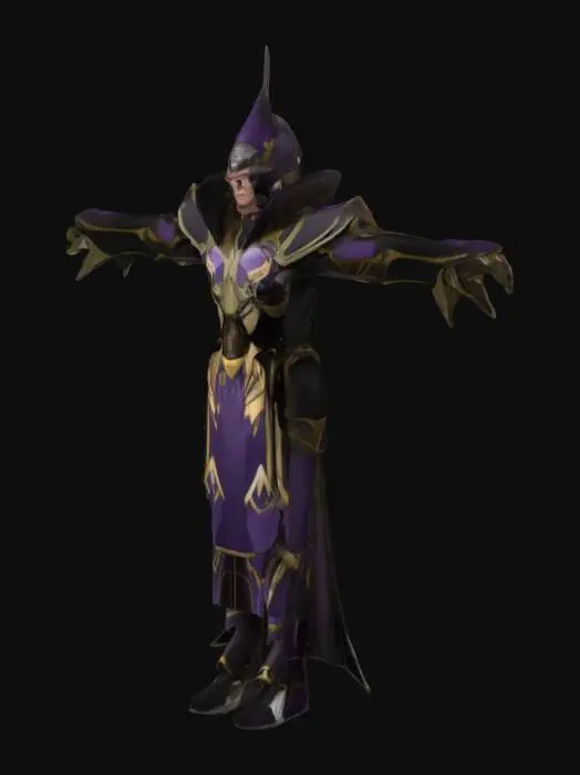 3D model for Wizard in Enchanted Armor