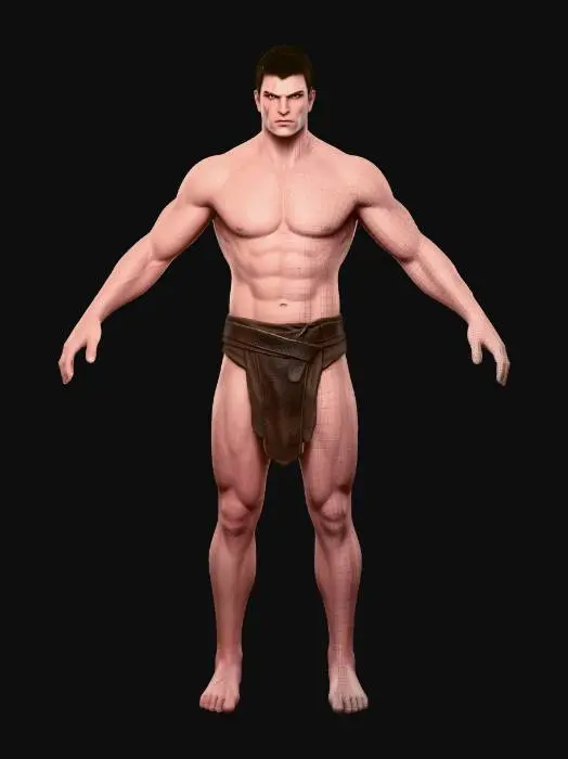 3D model for Wireframe Warrior