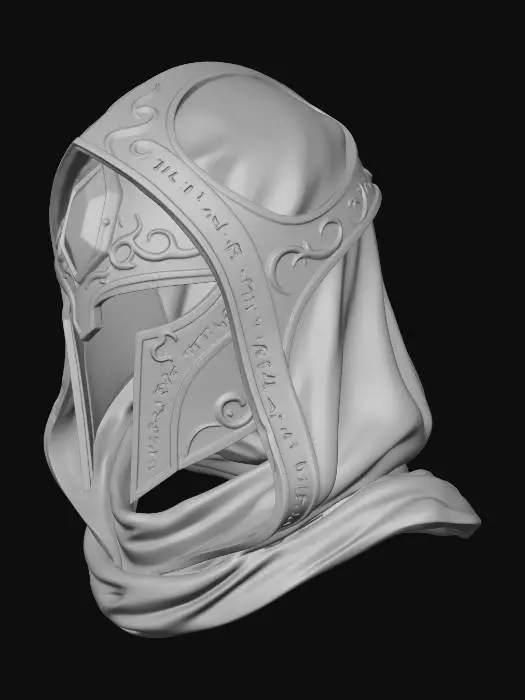 3D model for Azure Rune Helm