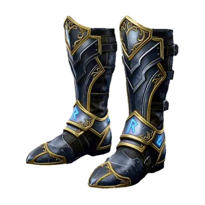 Azure Rune Boots 3D model, vytvořený pomocí AI
