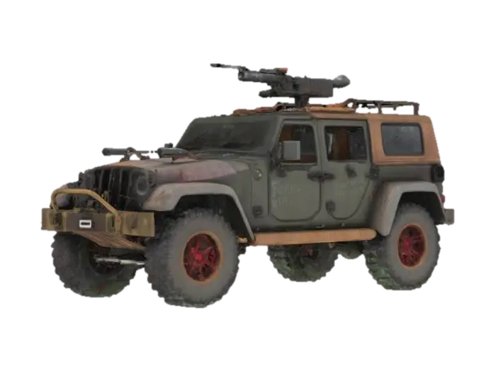 Zombie Apocalypse Vehicle 3D model, vytvořený pomocí AI