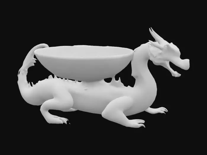3D model for A metal Firepit bowl on a iron shaped dragon