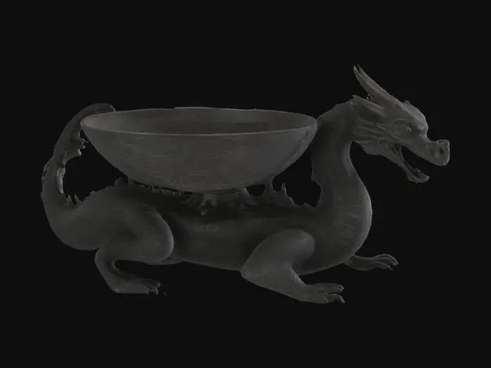 3D model for A metal Firepit bowl on a iron shaped dragon