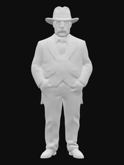 3D model for A realistic full body version in color of Theodore Roosevelt with hat