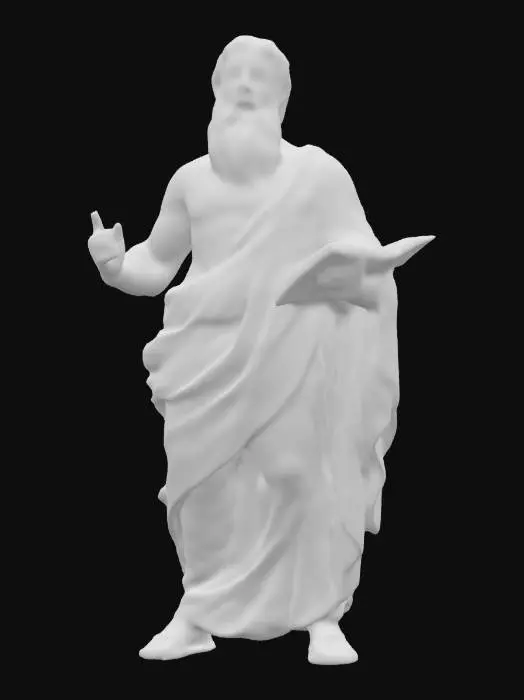 3D model for A realistic full body version in color of Socrates