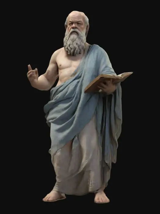 3D model for A realistic full body version in color of Socrates
