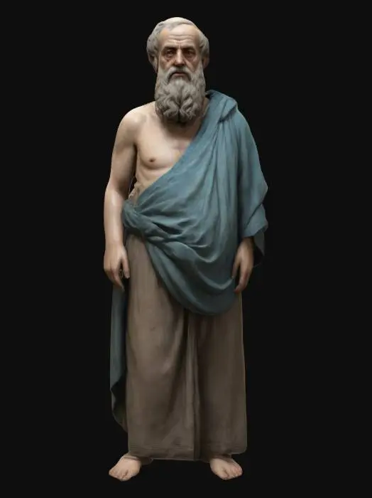3D model for A realistic full body version in color of Plato