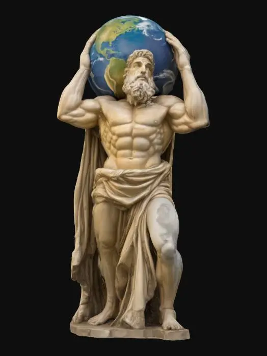 3D model for  Atlas Statue Holding the Earth on his Shoulder
