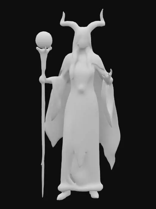 3D model for Fantasy Nordic Sorceress