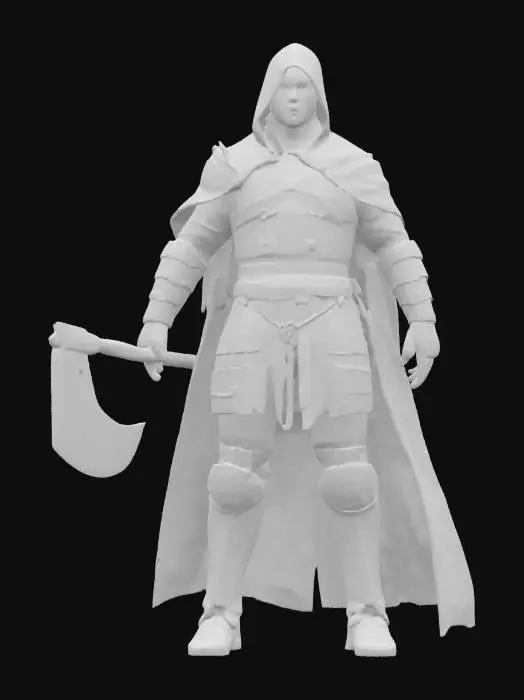 3D model for A medieval game character A-posing Executionist