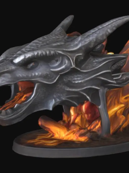 3D model for A metal Firepit shaped as a dragon head