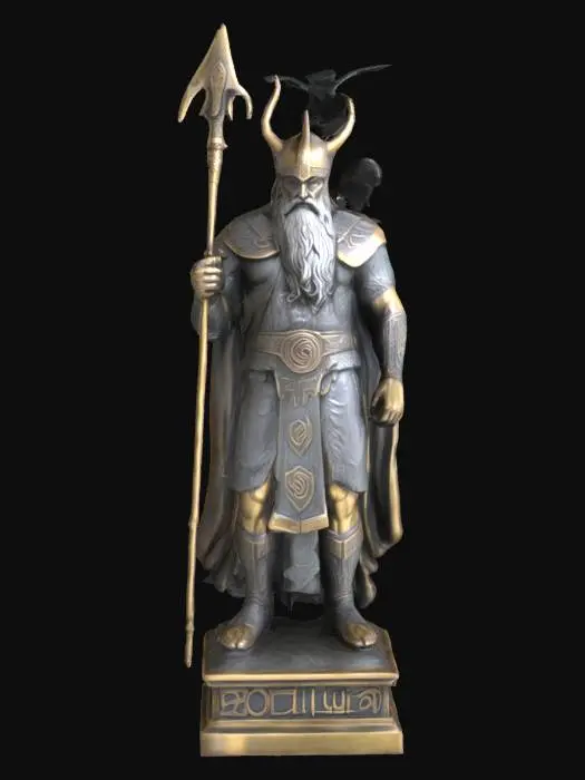 3D model for Bronze statue of Odin