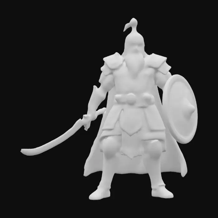3D model for A realistic full body version in color of Genghis Khan in armour 