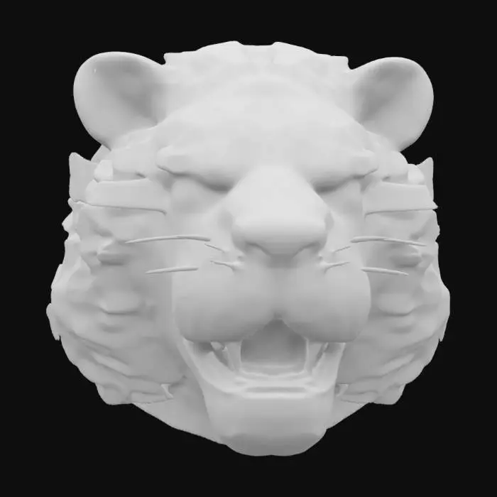 3D model for A Classical Tiger head, no accessories.