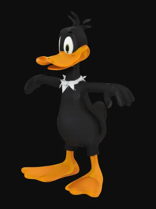 3D model for Daffy Duck in a t pose