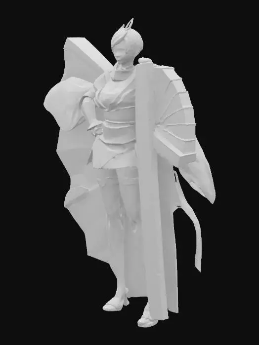 3D model for Character with Giant Fan