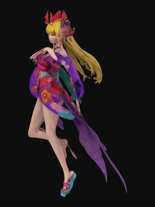 3D model for Butterfly Kimono Enchantress