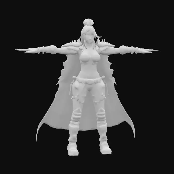 3D model for Gemma from monster hunter wilds in a T pose