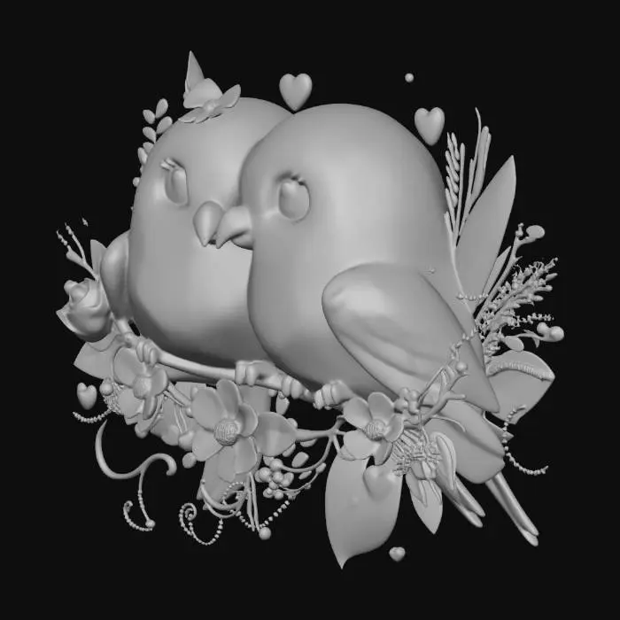3D model for Lovebirds Enchantment