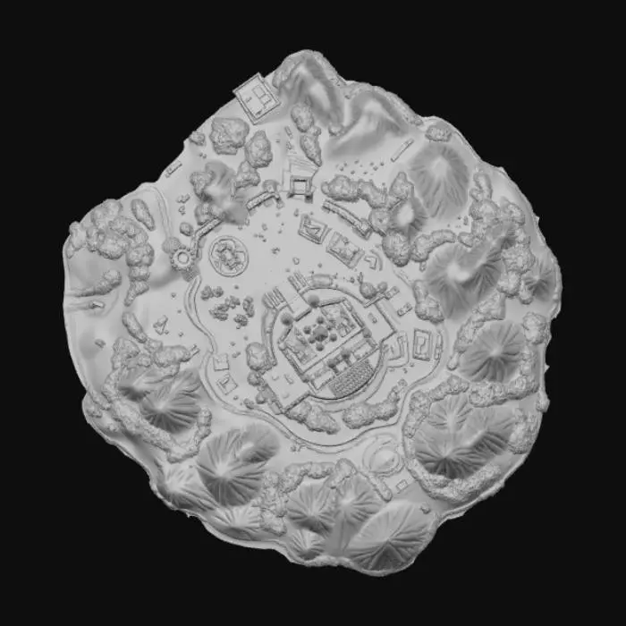 3D model for Create a complete battle royale game map like PUBG and COD mobile