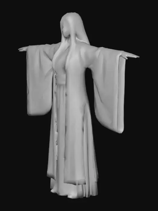 3D model for Mystical Kimono Elegance
