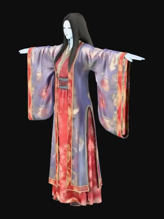 3D model for Mystical Kimono Elegance