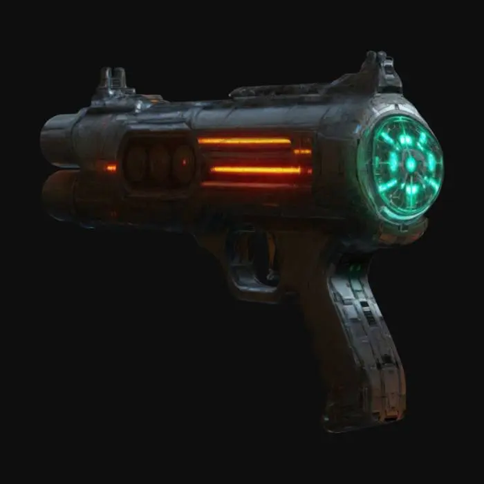 3D model for Futuristic Plasma Blaster, #ChronoForgeWeapon#