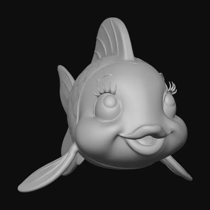 3D model for Goldie the Bubble-Blowing Goldfish