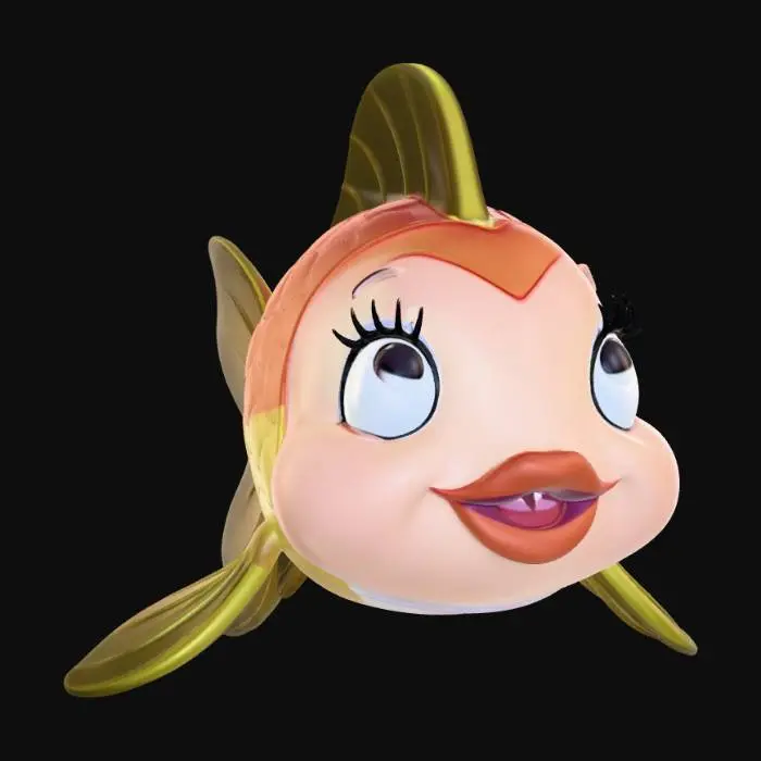 3D model for Goldie the Bubble-Blowing Goldfish