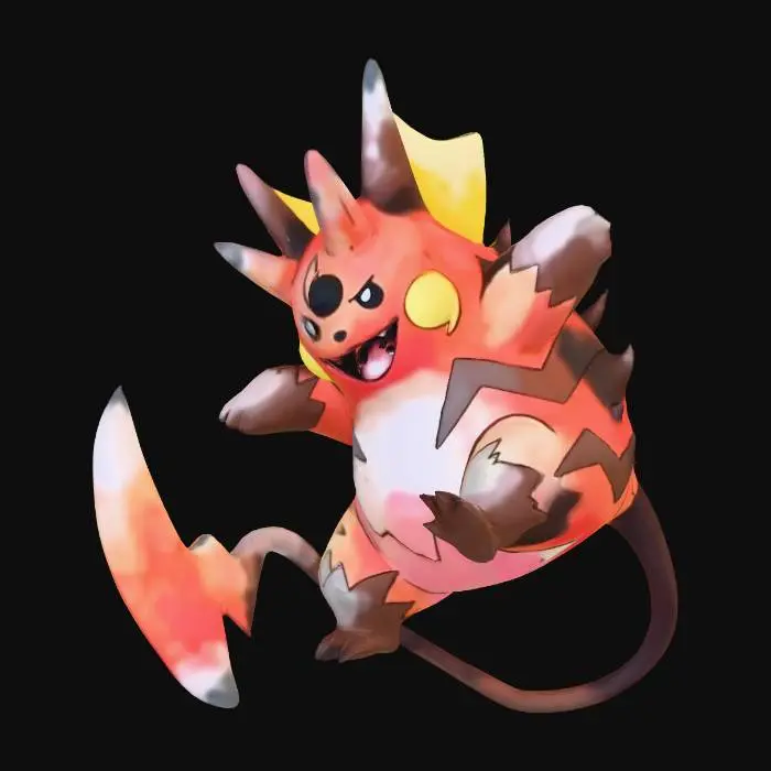 3D model for Raichu Evolution Concept Art