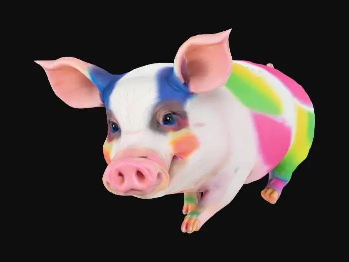 3D model for Rainbow mini pig