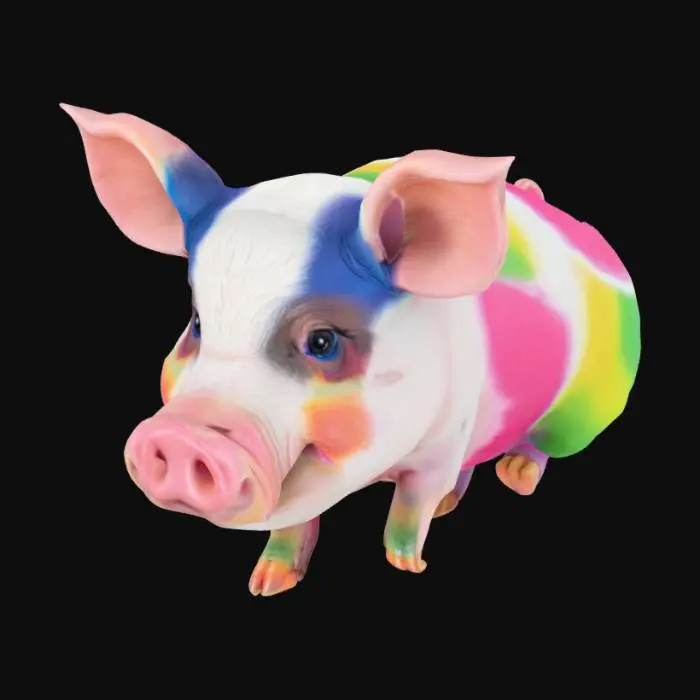3D model for Rainbow mini pig