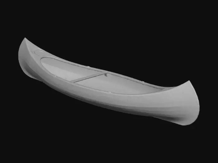 3D model for an 80s-90s canoe