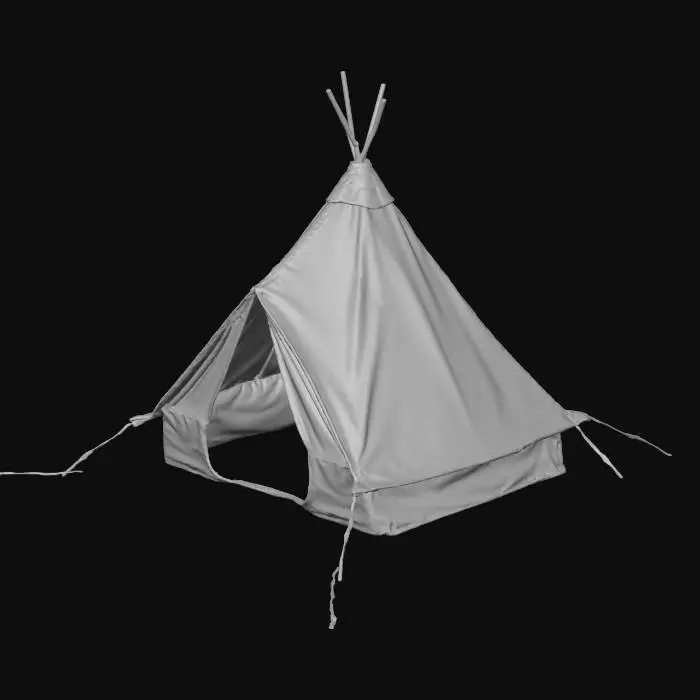 3D model for simple a-frame camping tent