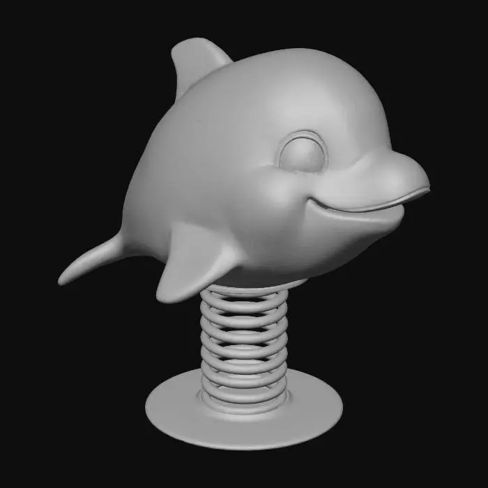 3D model for playground spring animal