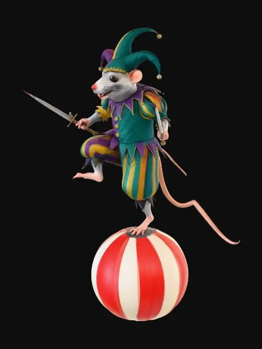 3D model for Jester Mouse Balancing Act