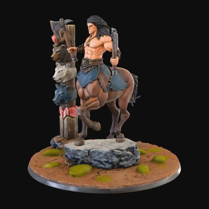 3D model for Centaur Berserker with Twin Axes