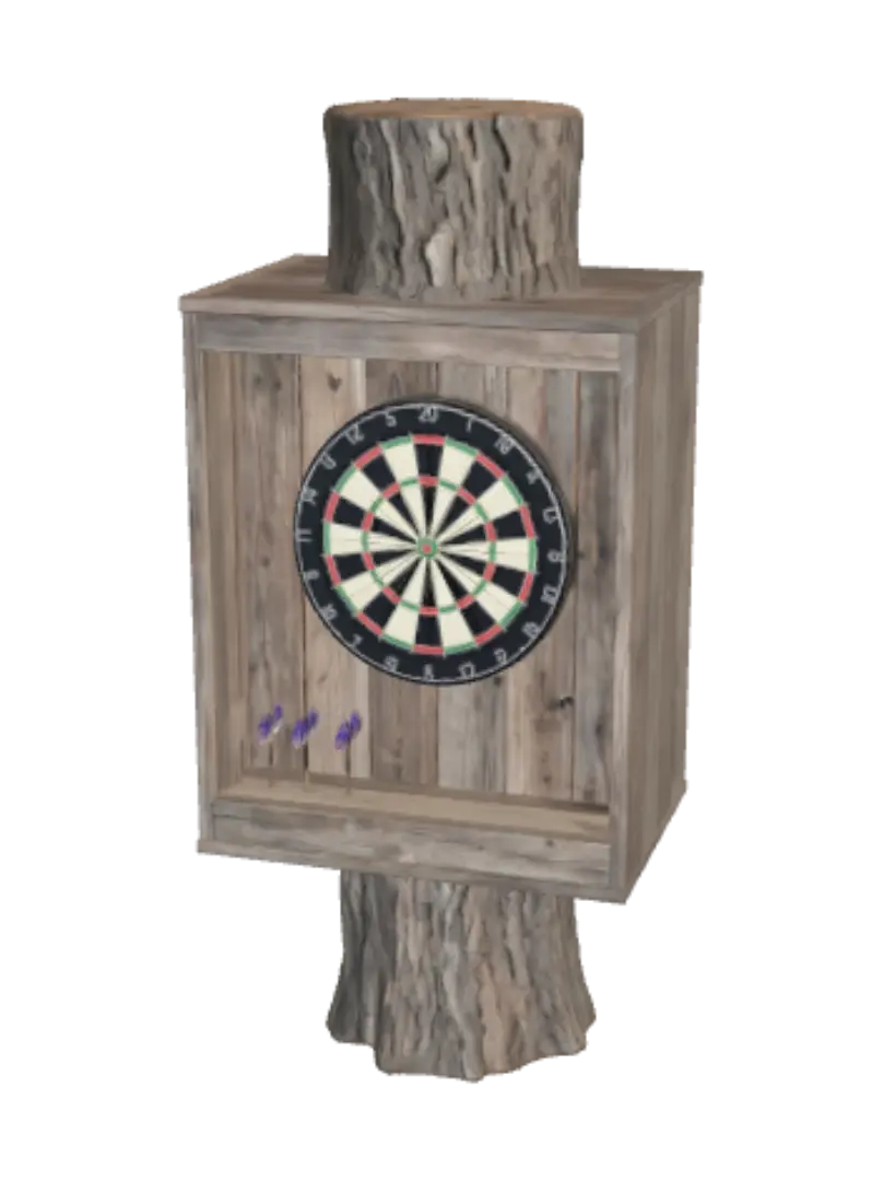 Tree Dartboard - Target 3D model, vytvořený pomocí AI