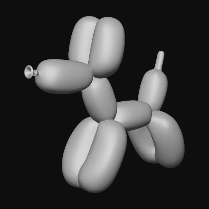 3D model for Blue Balloon Dog