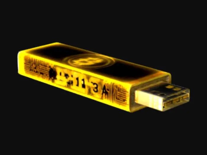 3D model for pen drive super realista que contiene BTC(Bitcoin)