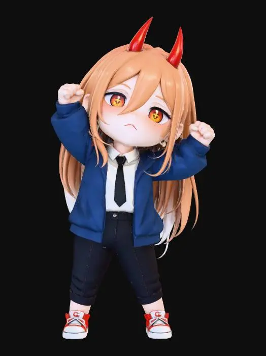 3D model for Chibi Demon Power Up