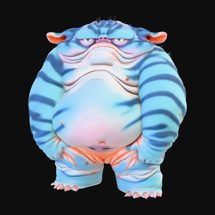 3D model for Blue Stripe Cuddler