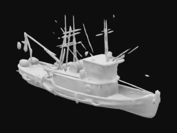 3D model for Stylised Floridian Fisher boat inspired by 1975 film JAWS. high quality,very detailed. 4k high quality dark textures.ready for enreal engine5. Ultra octane rendering 