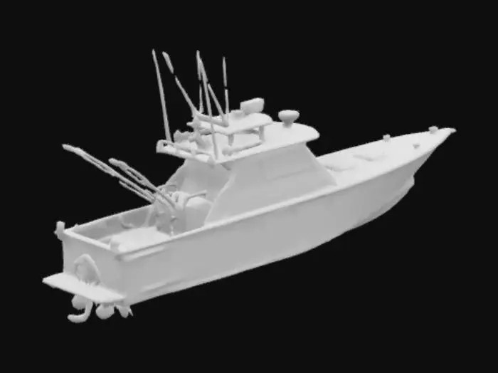3D model for Floridian Fisher boat inspired by 1975 film JAWS. high quality,very detailed. 4k high quality dark textures.ready for enreal engineering. Ultra octane rendering 