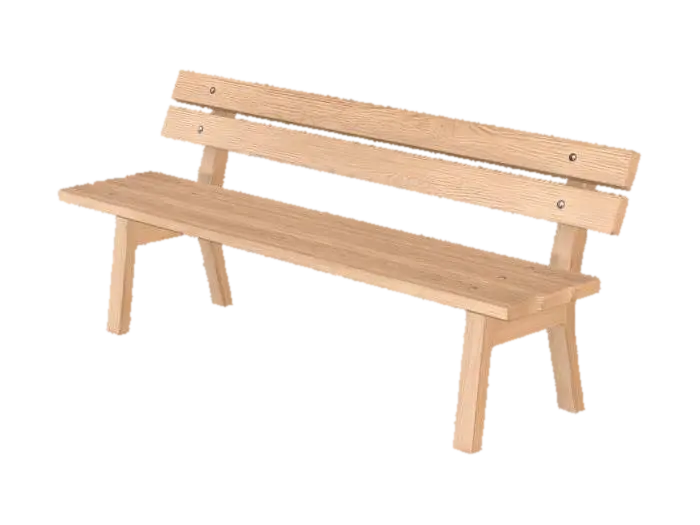 wooden park bench, simple design, peaceful and minimal, suitable for sitting and contemplating life 的 AI 生成 3D 模型
